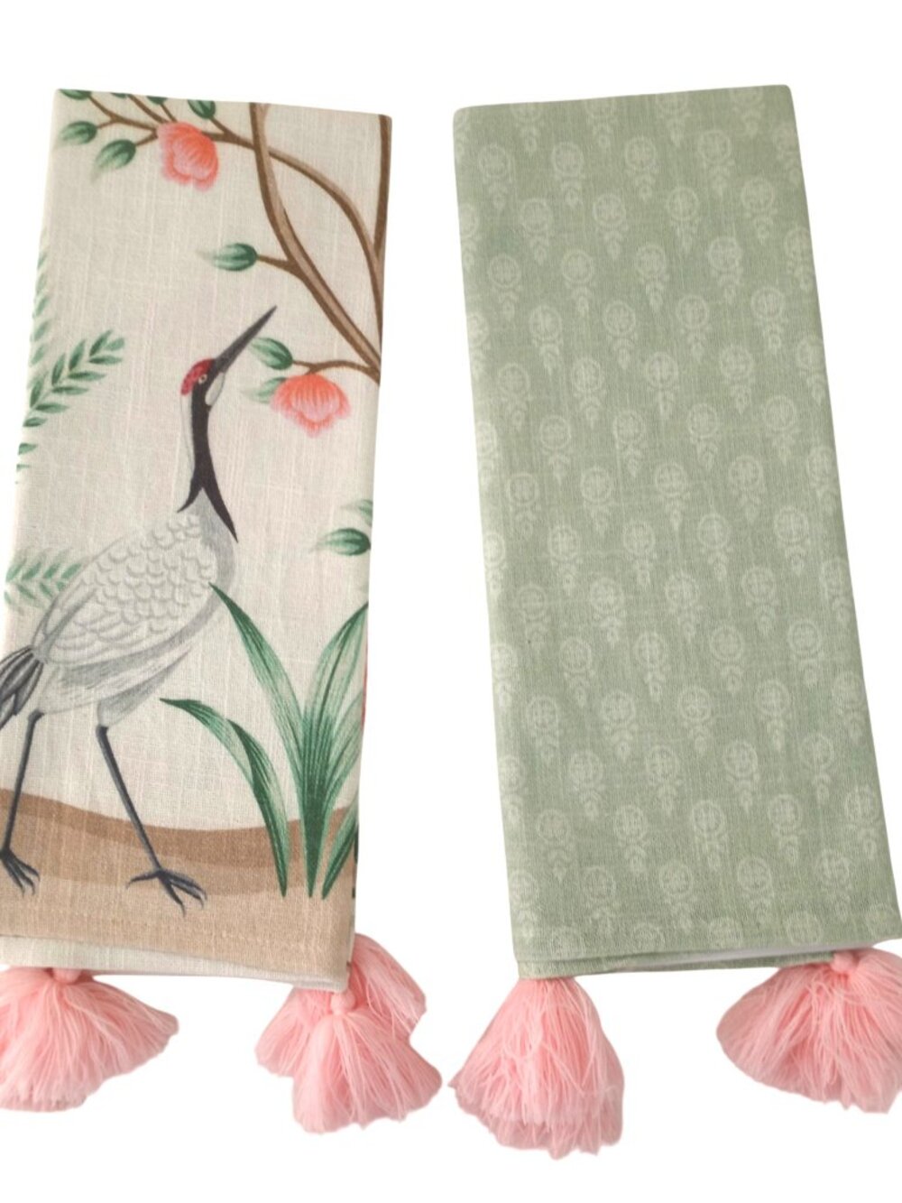 NWOT Two's Company Flora and Fauna Set of 2 Dish Tea Towels Assorted Designs